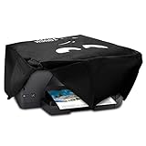 DER SCHUTZ FÜR DEINEN PRINTER: Schütze Deinen Drucker mit der Stoff Abdeckhaube im Don't touch my printer Design in Weiß Schwarz vor Staub, Fingerabdrücken, UV-Strahlen und Spritzern.