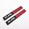 2X 5.0L Coyote Emblems, 3D Trim Fender Hook Trunk Badge Decals Stickers Black-red