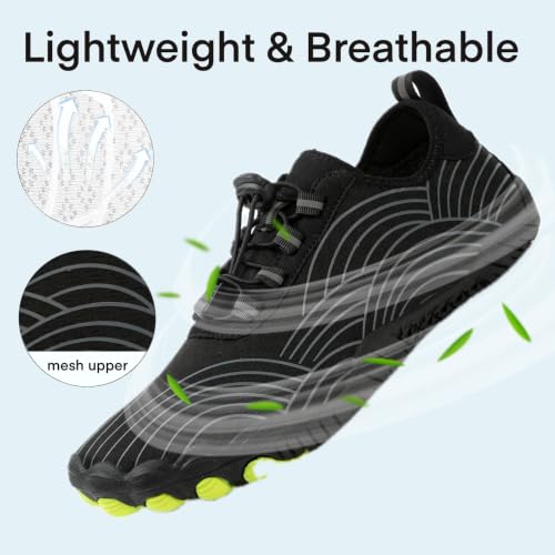 Image of Hike Barefoot Shoes for Women Men with Wide Toe Box, Healthy & Non-Slip Breathable Barefoot Water Shoes Beach Pool Aqua Swim Surf Hiking Walking Shoes