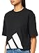 Adidas Women's Big Logo Single Jersey Boyfriend Sportswear T-Shirt, Black/White, Large