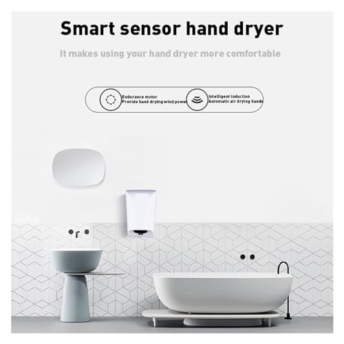 Sèche-mains automatique à capteur intelligent blanc haute performance compact