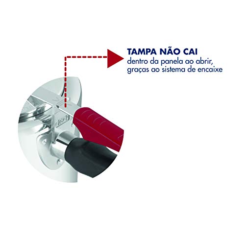 Panela De Pressão Clock Original 3 Litros Clock Clock Original Polida Polido Pacote De 5