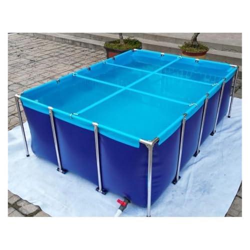 Réservoir d'eau d'aquaculture durable en toile armée avec vidange intégrée