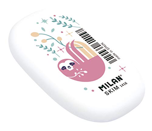 MILAN Bote 16 gomas miga de pan flexible Skim con dibujos en colo...