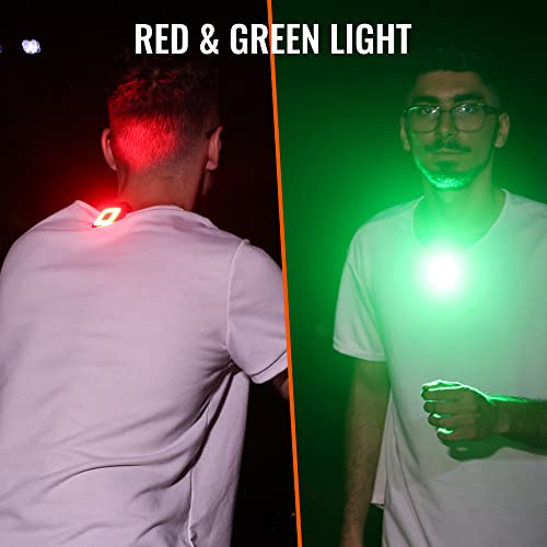 800Lumens Running Light, 5 Lighting Modes Headlamp Lightweight Clip On Light With Cob Red/Green Light Night Vision, Led Safety Light Rechargeable For Running Working Camping Hiking And Reading #TOP4