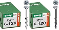 SPAX – SPAX Universalschraube 6 x 120 mm, 90 St., Senkkopf T30, Tei