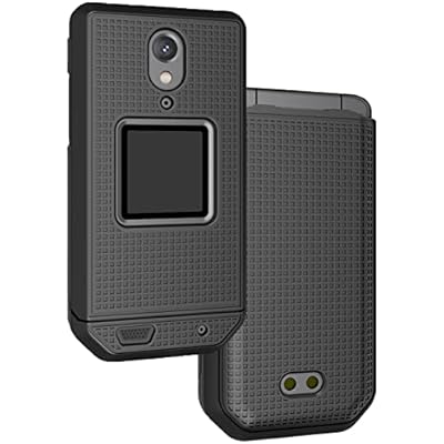 Nakedcellphone Case for CAT S22 Flip Phone, Slim Hard Shell Protector Cover - Black