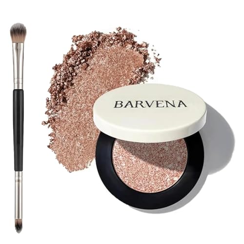 DIMUGE Barvena Metallic Eyeshadow Barvena Multicolor Metallic Eyeshadow With Double-Ended Eyeshado Brush Waterproof for Eye Makeup Looks (1PCS-B)
