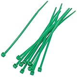 Color verde. 100 bridas verdes con cierre de cremallera de 200 mm x 4,8 mm para todos los tamaños de comercio directo en varios tamaños