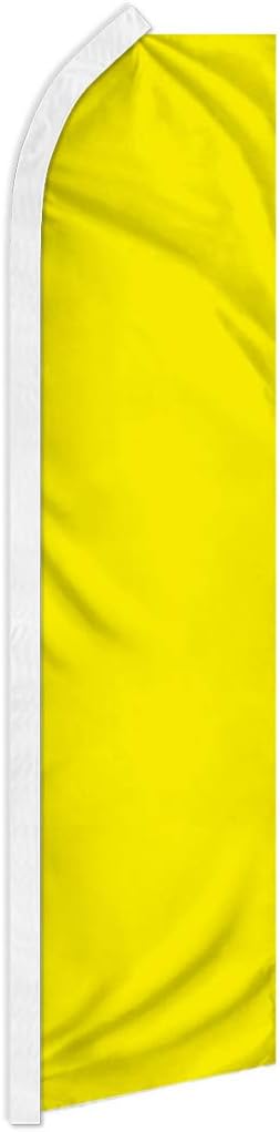 Yellow Solid Color Swooper Feather Flag - Great for Schools, Businesses, and Events