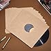 BENECREAT 16Pcs Brown Kraft Paper Vinyl Record Sleeves, 12 Inch Album Jackets with Inner Sleeves for Album Vinyl Records Collections Storage Decorations (110GSM)