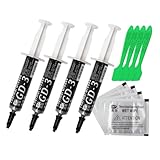 GD-3, 4 Pieces of Net Weight 7 Grams Syringe with Bag Packaging Gray Thermal Conductive Grease Paste Heat Sink Compound Silicone Plaster Computer Cooling BB7