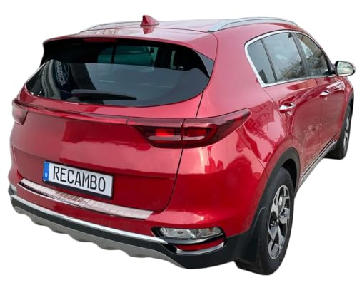 RECAMBO Boot Sill Protector Stainless Steel High Gloss Polished Chrome Look Compatible with Kia Sportage QL from 07/2018 Onwards Styling and Protection for the Bumper - Image 2