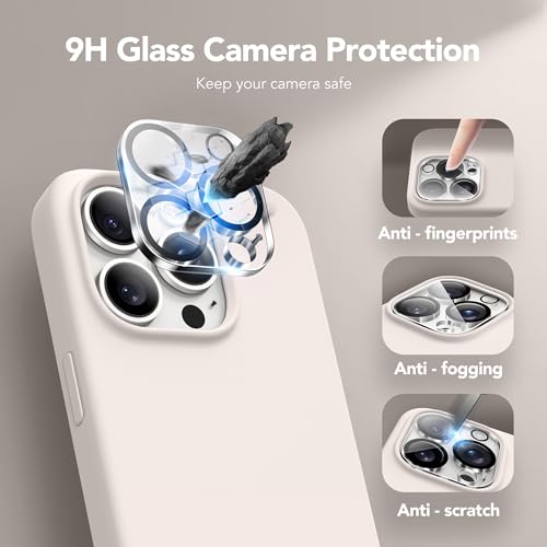 GONEZ for iPhone 14 Pro Max Case Silicone, with Screen Protector + Camera Lens Protector, Full Body Protective Cover, Liquid Silicone Shockproof iPhone 14 ProMax Case 6.7" - Image 6