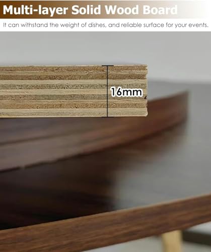 Table de pliage ronde extensible extérieure pour mariage café et buffes - 5