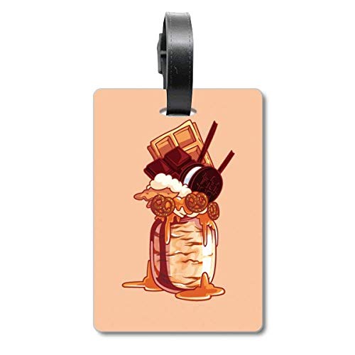 Étiquette voyage bouteille de chocolat accessoire bagage et étiquette glace valise