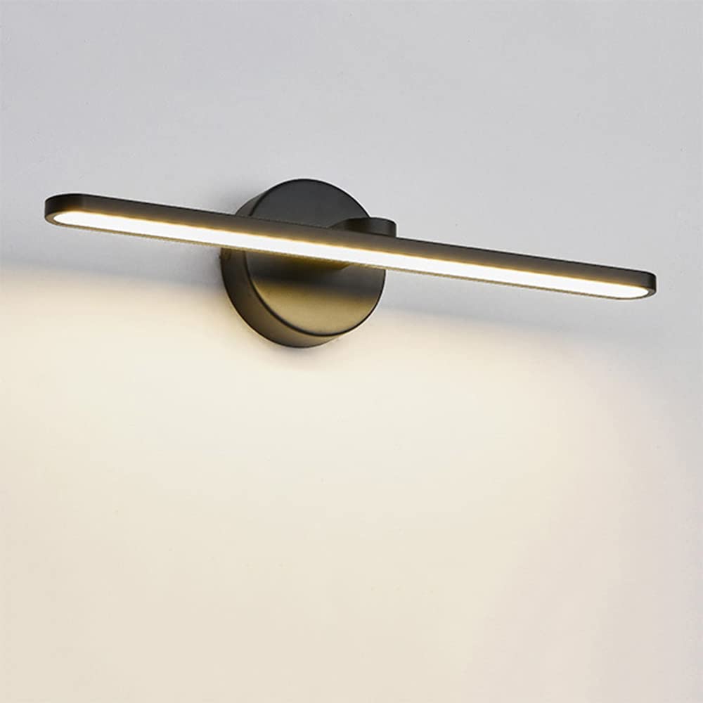 HYJAUSXB 14W LED Vanity Lights Fixtures Warm White 3000K Bathroom Bedroom Mirror Wall Lamp丨50cm Lamps for Washroom Bath Make-up Cabinet Table Sconce Lighting丨Waterproof IP44 (Black)