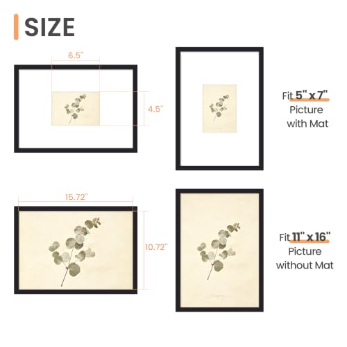 Image of upsimples 11x16 Picture Frame, Wall Decor Poster Frames, Black 1 Pack