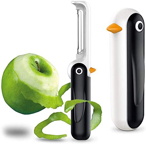 UNEQUETREND Potato Peeler, Foldable Penguin Shaped Fruit and Vegetable Peeler for Kitchen