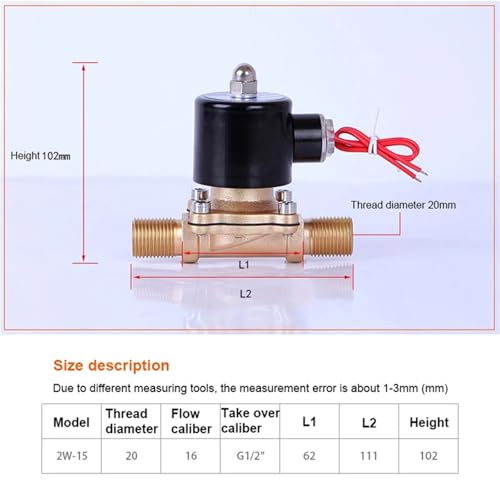 Électrovanne motorisée 1/2 laiton AC220V DC24V DC12V eau - 3