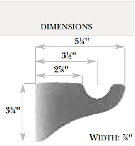 Kirsch Wood Trends Classics 3 1/2" Return Center Bracket for 1 3/8" pole, White , (MPN# 5611EG025)
