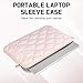 HEDUGO 15 16 inch Laptop Sleeve Bag Portable Laptop Case Soft Lining Carrying Case Padded Computer Pouch Cover Compatible with 15 16 Inch MacBook Air/Pro M4 M3 M2 M1, Pink