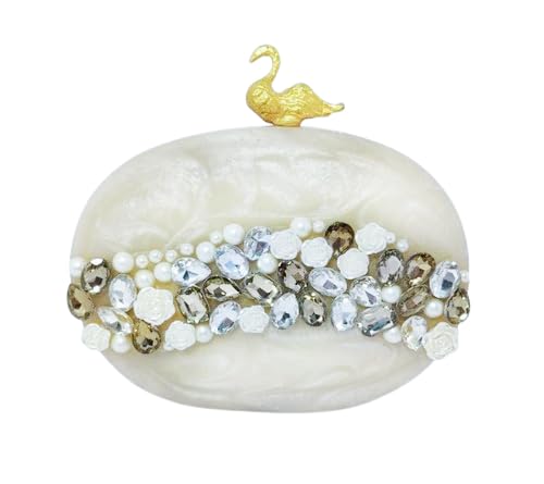 resin clutch with pocket looks Bag Hand Bag Acrylic Clutches for Women Bridal Clutches for grate pices Celebrities Party Evening Marble Purse Floral Bridal Clutch Bag For Women's-image-26