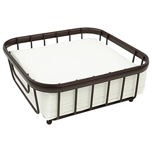 Spectrum Diversified Ashley Flat, Modern Dining Table Décor Horizontal Napkin Holder For Kitchen Tables & Countertops, Bronze #TOP3