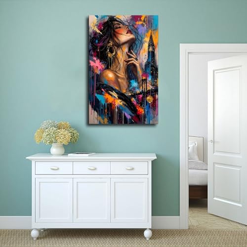Impression sur toile figurines féminines art bohème chic