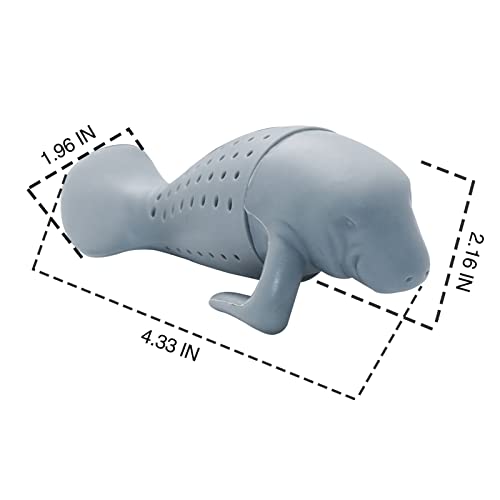 Manatee Tea Strainer, Silicone Tea Infuser, Cute Loose Leaf Tea Steeper Set For A Mug Or A Cup, Gift For Tea Lovers, 1 Loose Leaf Tea Strainer #TOP4