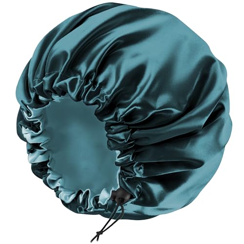 Bonnet en satin de soie pour cheveux bouclés, soin de nuit haut de gamme