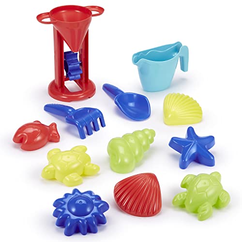 Jeu de plage ECOIFFIER 513 Seau décor dauphin avec accessoires et moules à sable - vue 6