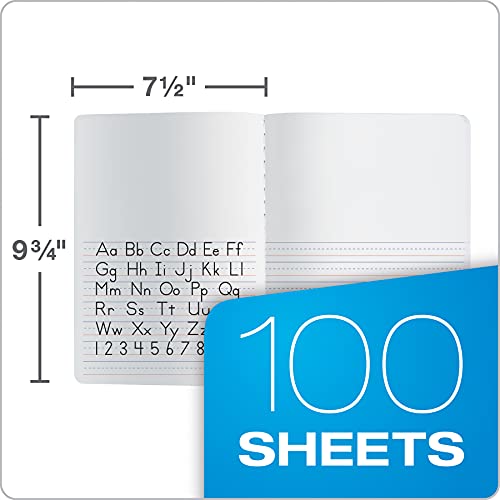 Oxford Primary Composition Notebooks, Kids Handwriting & Drawing Story Journal, Pre-K, Grades K-2, 100 Sheets/200 Pages, 9 3/4 X 7 1/2, 4/Pack (63784) #TOP4