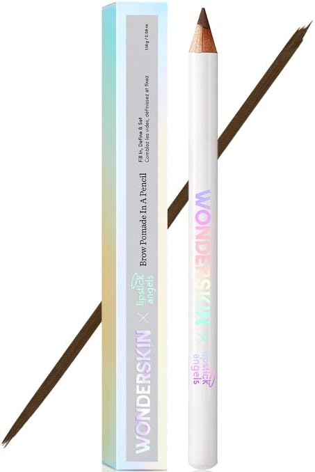 WONDERSKIN Eyebrow Pencil, Sharpenable Brow Pencil for Natural Looking Brows Brown Eye Makeup