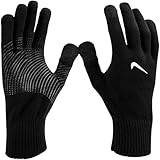 Nike Unisex Knit Tech & Grip Training Gloves 3.0 (1pair) – Touchscreen Compatible with Textured Grip Palm (Black | White (Clean Cuff), Small)