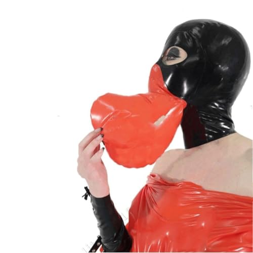 Masque en latex avec gag L pour jeu de rôle et mascarade