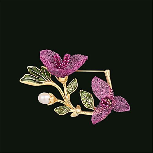 Broche fleur rhododendron de tempérament, épingle de robe raffinée - 3