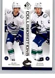 2023-24 SP Authentic Collaborations #C-11 Elias Pettersson/Andrei Kuzmenko Vancouver Canucks Official NHL Hockey Card in Raw (NM or Better) Condition