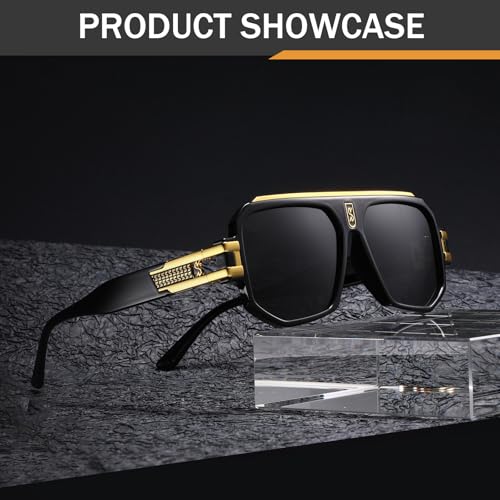 Retro Polarized Pilot Sunglasses Men Women Vintage Square Metal Designer Style 80s Shades Eyewear3