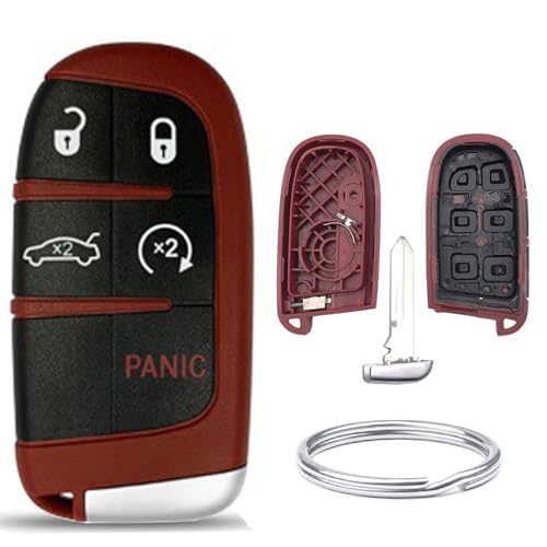 Coque de clé pour Jeep Grand Cherokee, Compass et Dodge Dart rouge