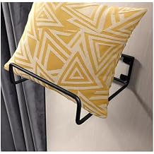 JYHHCYS Wall Mounted Pillows Storage Rack Holder, Metal Black Finish U Shape Seasonal Pillow Organizer for Collection/Display Size 3 pcs