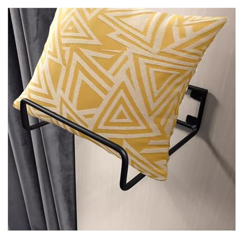 JYHHCYS Wall Mounted Pillows Storage Rack Holder, Metal Black Finish U Shape Seasonal Pillow Organizer for Collection/Display (Size : 3 pcs)