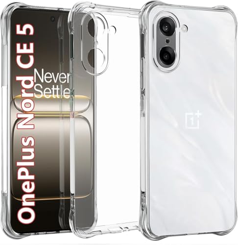 Image of REALCASE Silicone for OnePlus Nord CE 5 5G Back Cover Case, Scratch Resistant Protective Crystal Clear Transparent Shock Proof Bumper Back Cover Case for OnePlus Nord CE 5 5G