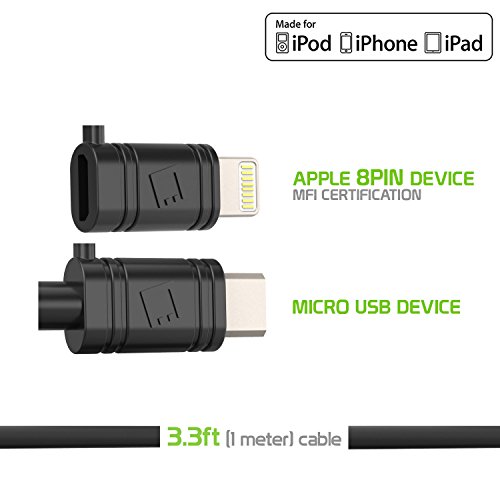 Cellet Iphone Charger Cable, Lightning Charging Cord, Data Cable Compatible For Apple Iphone 14 Pro Max Plus13 12 11 Se Mini Xs Ipad Pro Air, Ipad Mini, Air Pod, (Apple Certified) Black #TOP4