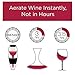Vinturi Wine Aerator Deluxe Essential Red Wine Pourer and Decanter Tower Stand Set Easily and Conveniently Aerates Wine by the Bottle or Glass and Enhances Flavors with Smoother Finish, Black