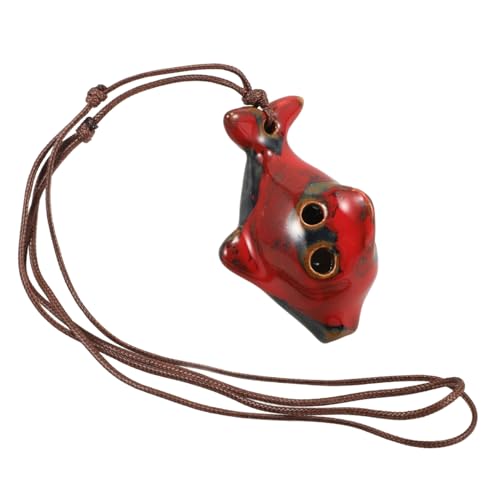 SUPVOX Beginner's Music Tool Children's 4-hole Ceramic Flute Dolphin Design Fun for Boys and Girls