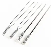 JOGO DE ESPETOS DE INOX 2 ESPADAS E 2 DUPLOS (46 cm de Lâmina)