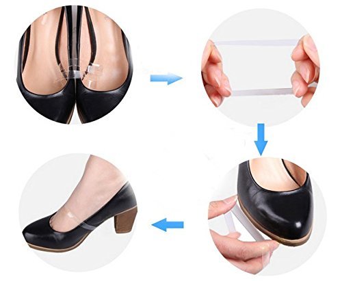 5Pair(10Pcs) Women Silicone Clear Transparent Invisible High Heel Shoe Straps For Holding Loose High Heel #TOP2