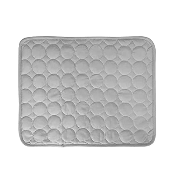 Photo 1 of (PACK OF 2)Veewon Pet Cooling Mat Heat Relief Mat Dog Cooling Pad for Small Dogs and Pet, 50 * 40CM (Gray)