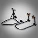Produktbild ESTW40 Einarmheber Einarmständer Montageständer Set Hinterrad und Vorderrad Motorrad Ständer Ducati Diavel 2011-2014